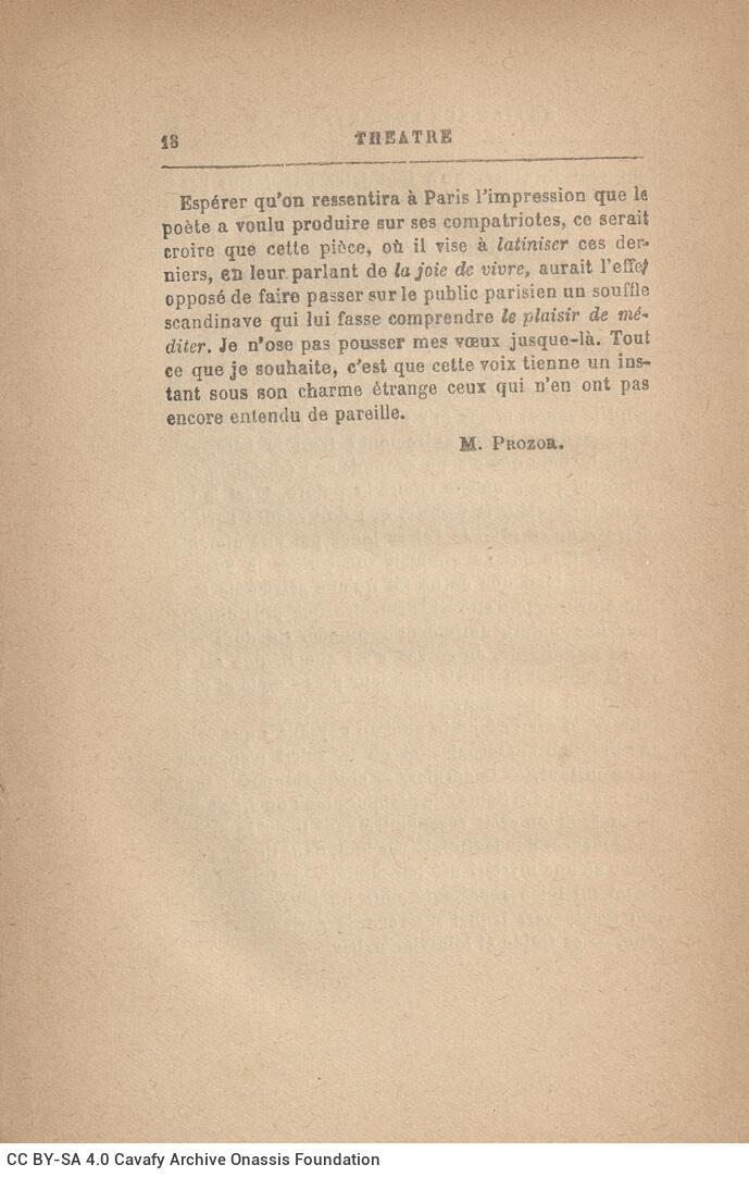 18.5 x 11.5 cm; 6 s.p. + XXVIΙI p. + 279 p. + 3 s.p., on the spine is the price of the book “3 fr. 50”. L. 1 bookplate C